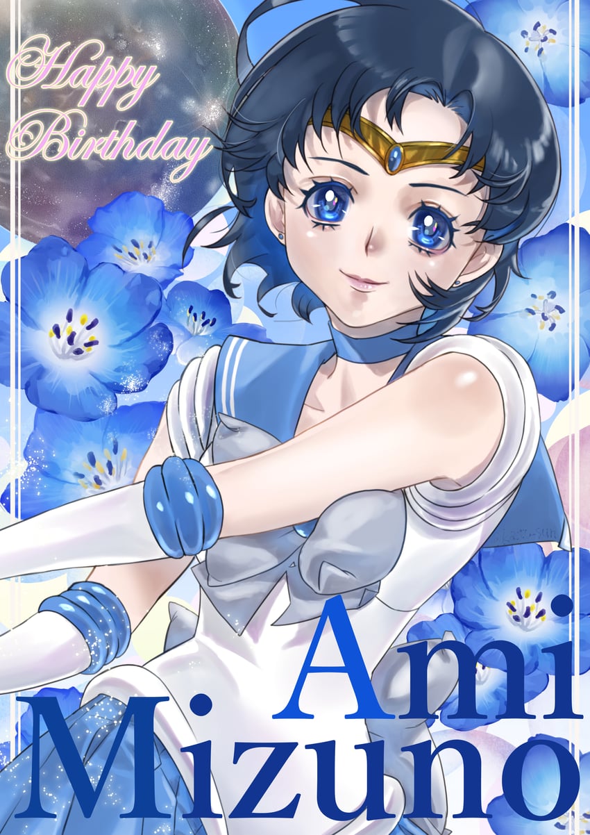 mizuno ami and sailor mercury (bishoujo senshi sailor moon) drawn by katt_sun