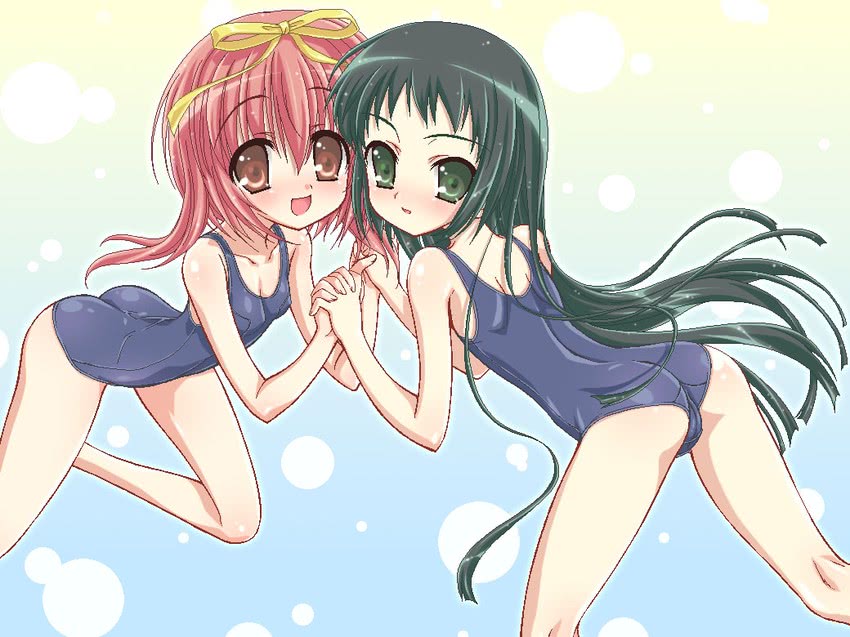 akihime sumomo and yaeno nadeshiko (nanatsuiro drops) drawn by fujimiya