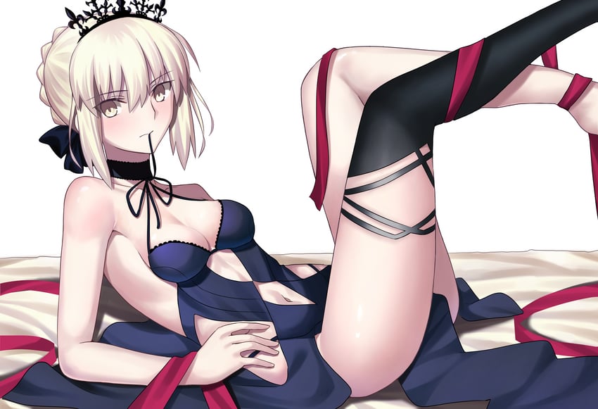 artoria pendragon and saber alter (fate and 1 more) drawn by longdq3008