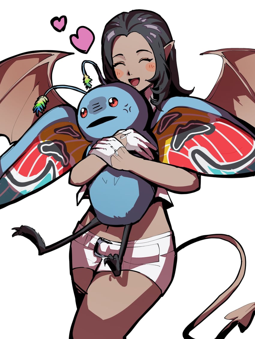 lilim and mothman (shin megami tensei) drawn by 4me3ba_niku