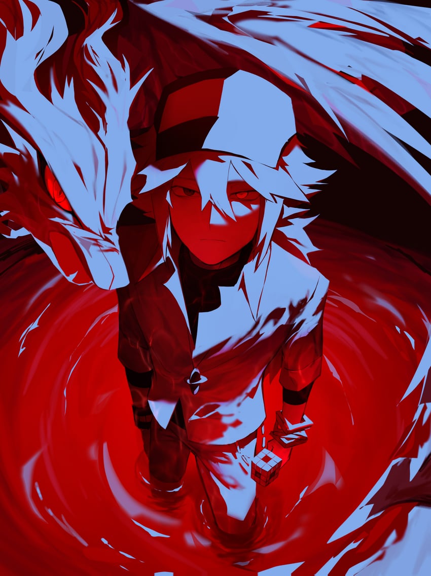 n and reshiram (pokemon and 1 more) drawn by sioma709iie