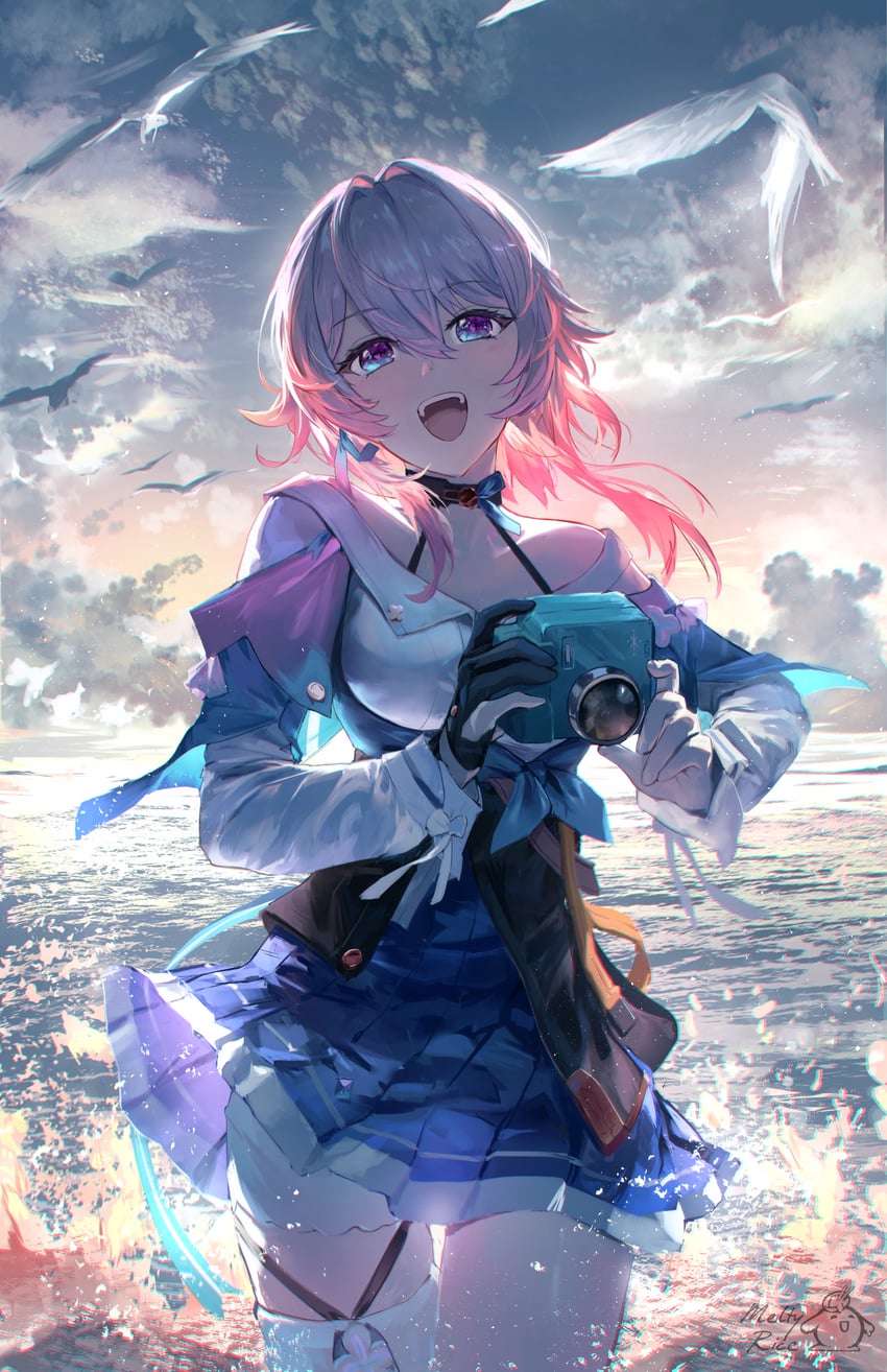 march 7th (honkai and 1 more) drawn by meltyrice