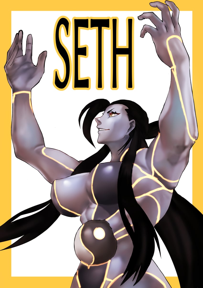 female seth (street fighter and 1 more) drawn by fukamichi_ran'ou