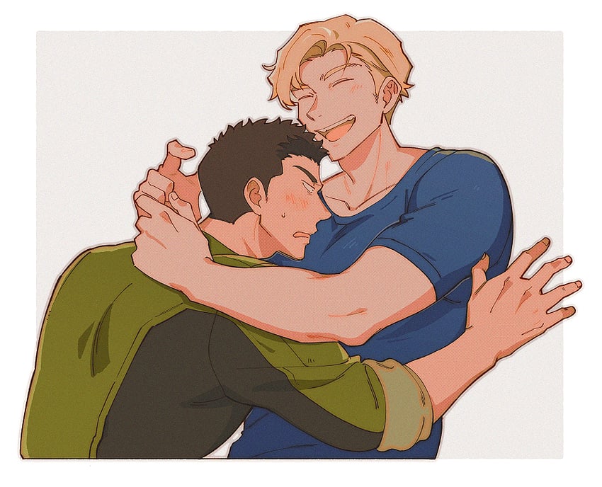 ao isami and lewis smith (yuuki bakuhatsu bang bravern) drawn by luo_zi
