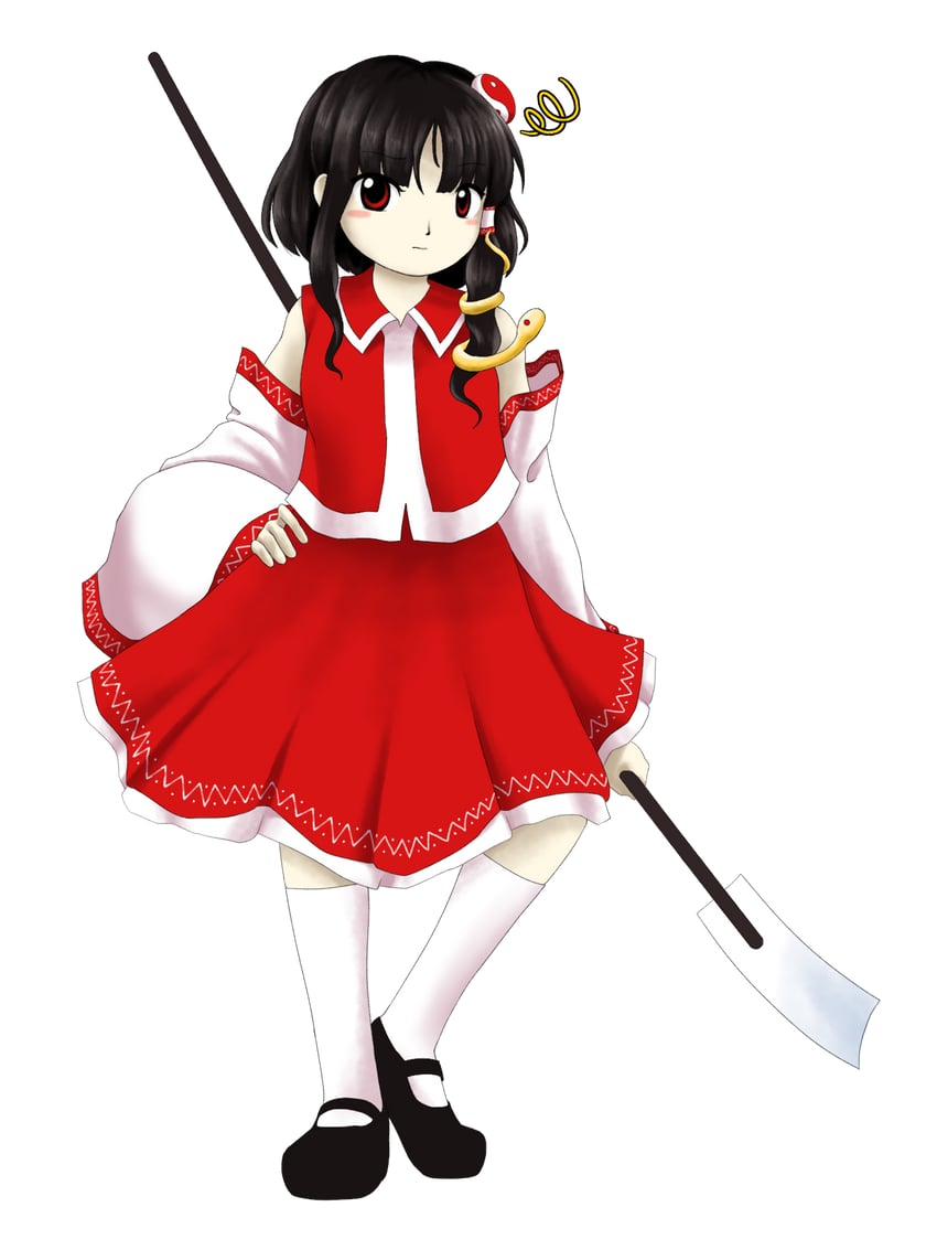 hakurei reimu and kochiya sanae (touhou) drawn by parasite_oyatsu
