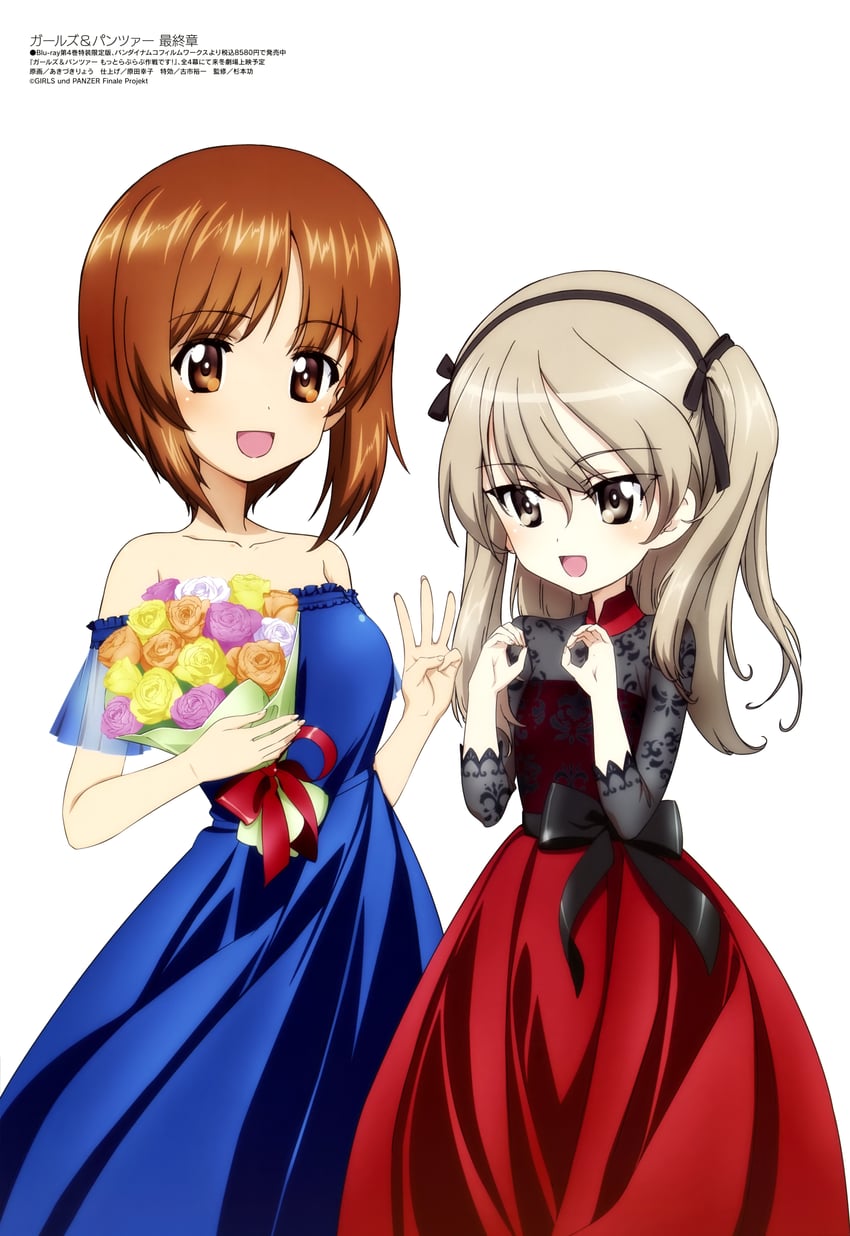 nishizumi miho and shimada arisu (girls und panzer and 1 more) drawn by akizuki_ryou_(gakuen_kumikyoku)