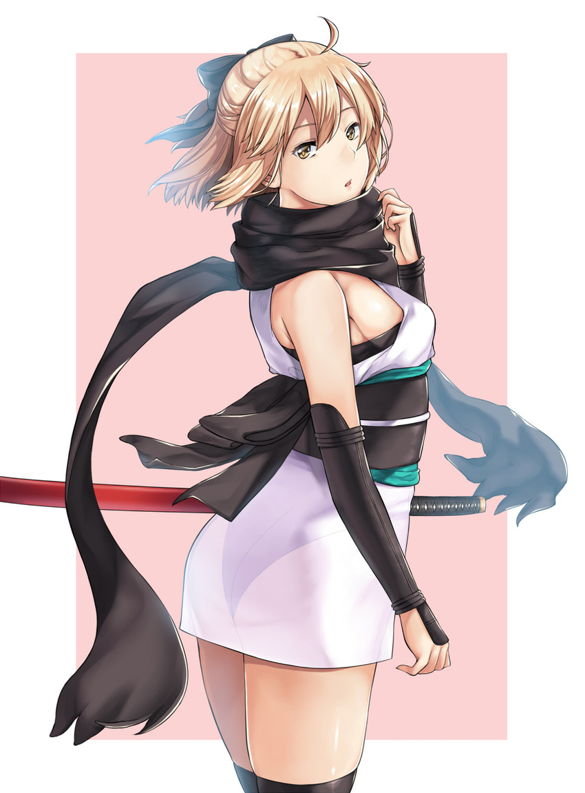 okita souji (fate and 1 more) drawn by hai_ookami