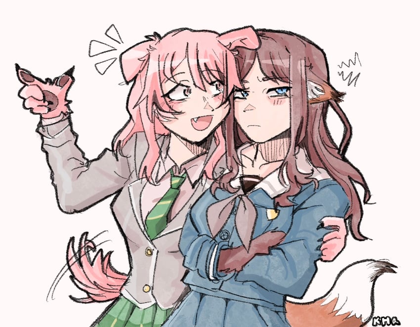 chihaya anon and nagasaki soyo (bang dream! and 1 more) drawn by kyoukenhq