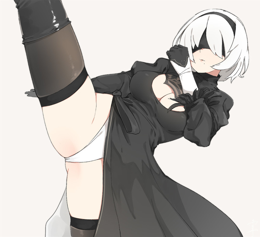 2b and pod (nier and 1 more) drawn by senju_(snz0)
