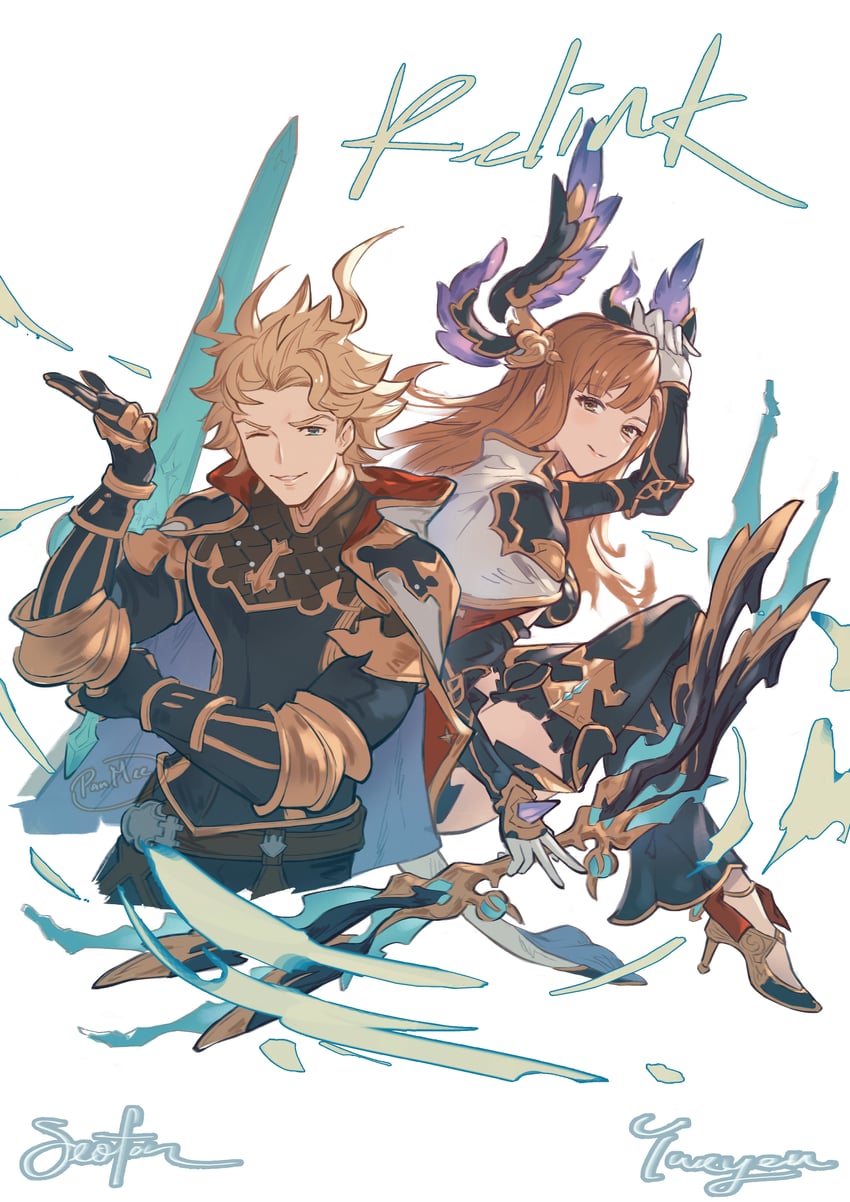 tweyen and seofon (granblue fantasy and 1 more) drawn by panmee