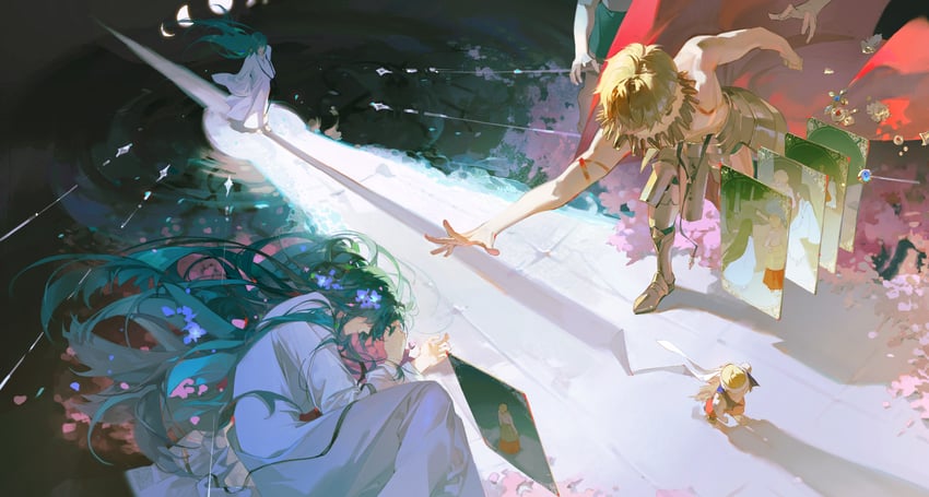 enkidu and gilgamesh (fate and 1 more) drawn by genren_jiu_qu