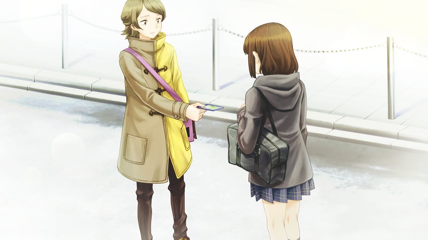 gamon yuuta and kitaya saeko (science adventure and 1 more) drawn by pako_(pakosun)