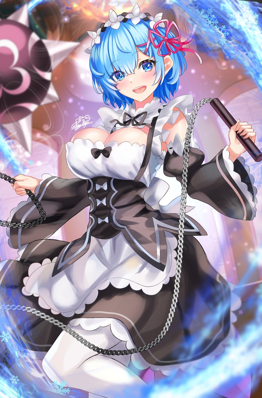 rem (re:zero kara hajimeru isekai seikatsu) drawn by nez-box