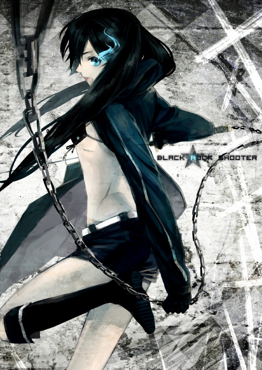 hatsune miku and black rock shooter (vocaloid and 1 more) drawn by rei_(sanbonzakura)