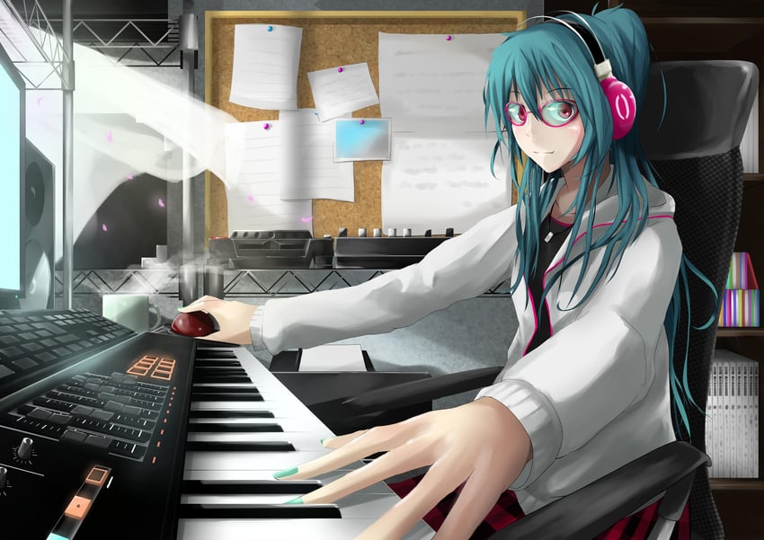 hatsune miku (vocaloid and 1 more) drawn by boru_(ochagashi)