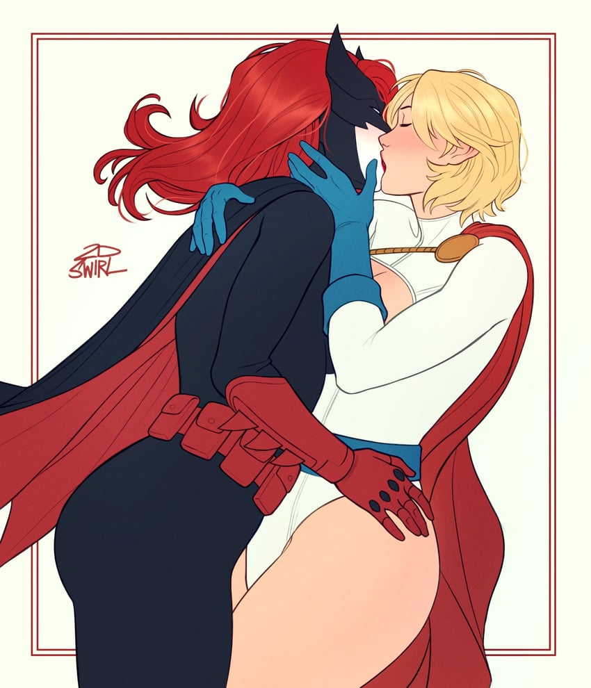 power girl and batwoman (dc comics) drawn by 2dswirl