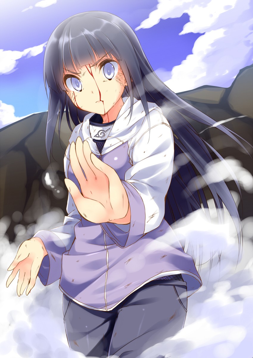 hyuuga hinata (naruto and 1 more) drawn by kuwashima_rein