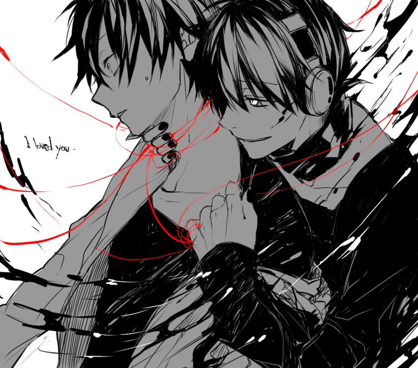 kisaragi shintarou, konoha, and dark konoha (kagerou project) drawn by rubill