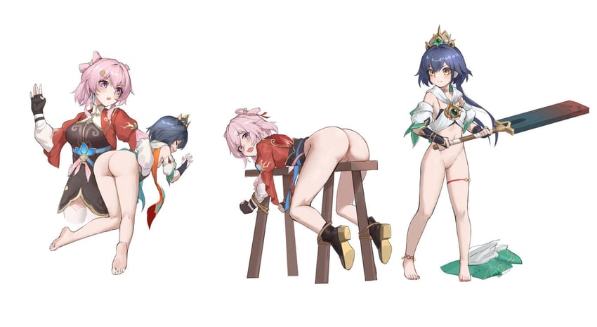 march 7th and yunli (honkai and 1 more) drawn by attack_of_the_hatogod