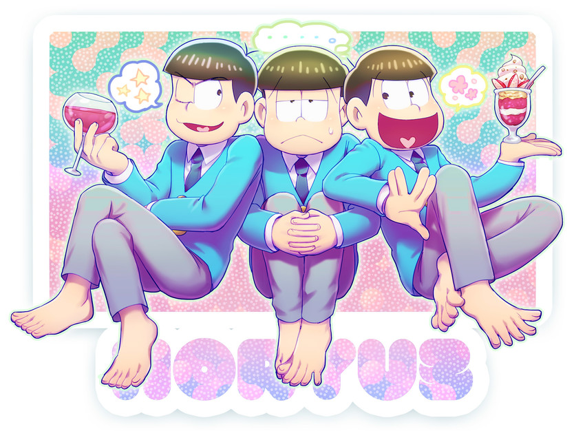 matsuno karamatsu, matsuno jyushimatsu, and matsuno choromatsu (osomatsu and 1 more) drawn by show_chiku-by