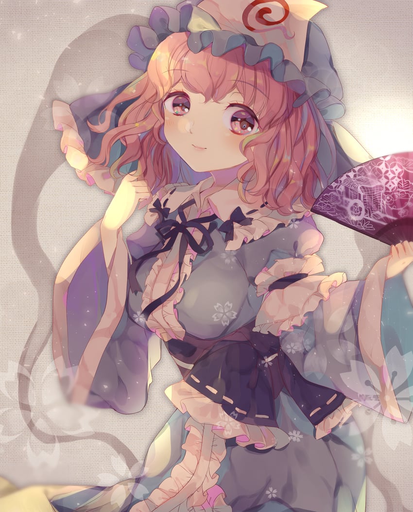 saigyouji yuyuko (touhou) drawn by senju_(uroakono)