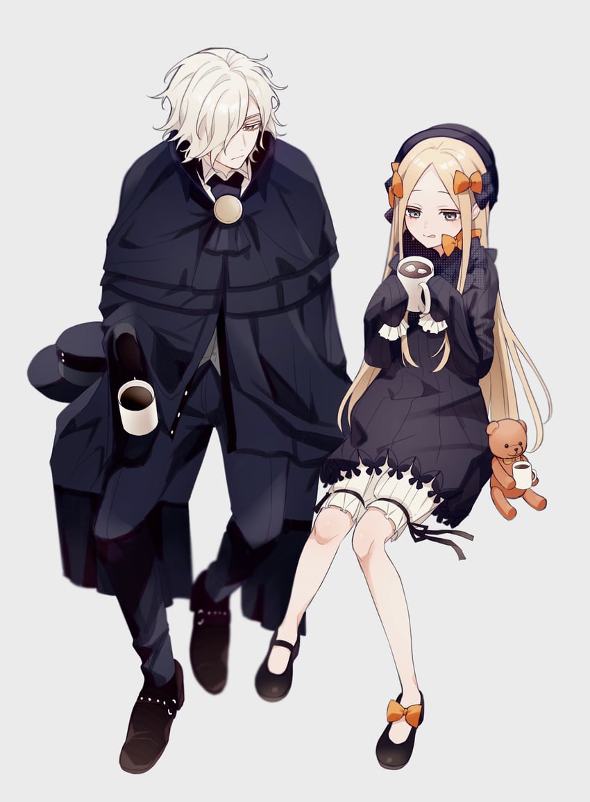 abigail williams and edmond dantes (fate and 1 more) drawn by sumi_(gfgf_045)