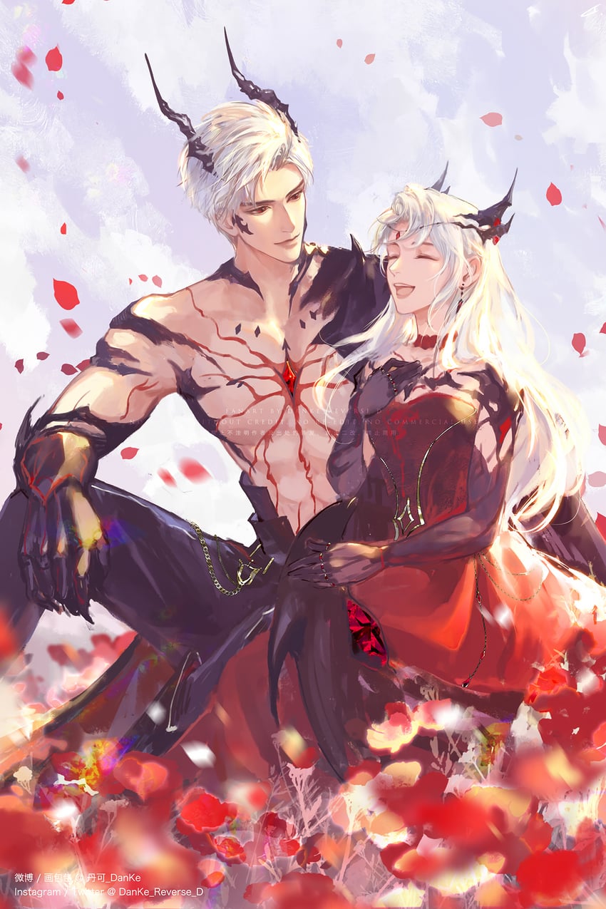protagonist and sylus (love and deepspace) drawn by danke_reverse_d