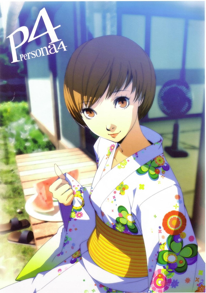 satonaka chie (persona and 1 more) drawn by soejima_shigenori