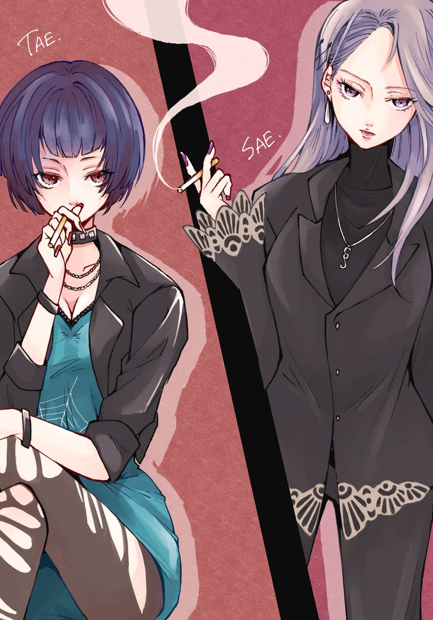 takemi tae and niijima sae (persona and 1 more) drawn by tiritumo_mt
