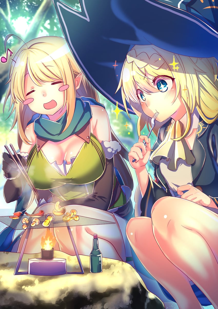 aizawa azusa and halkara (slime taoshite 300 nen shiranai uchi ni level max ni nattemashita) drawn by mepphy01