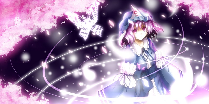 saigyouji yuyuko (touhou) drawn by shiroino_(shirayuki_mutsuki)