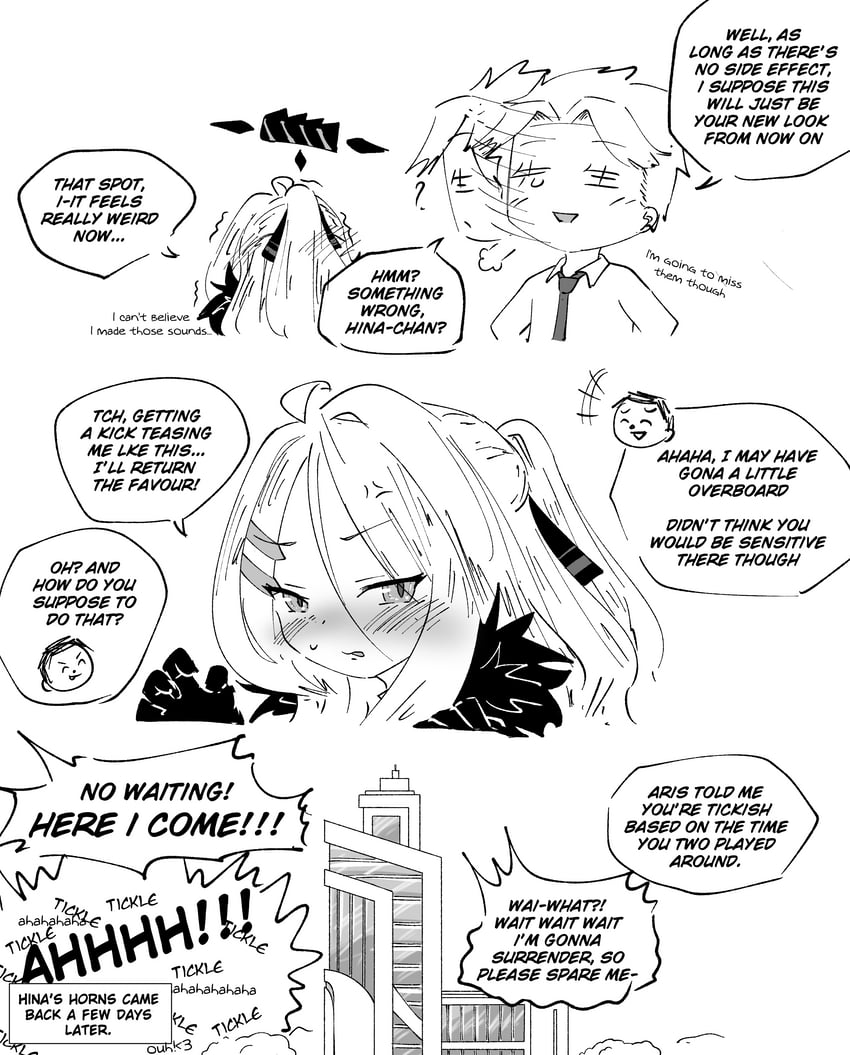 sensei, doodle sensei, and hina (blue archive) drawn by zenome_leon
