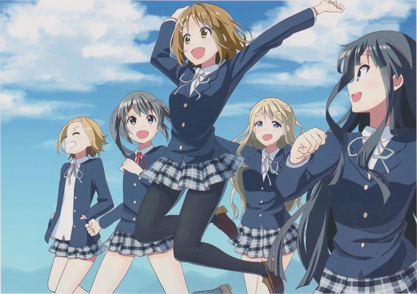 akiyama mio, nakano azusa, hirasawa yui, tainaka ritsu, and kotobuki tsumugi (k-on!) drawn by kakifly