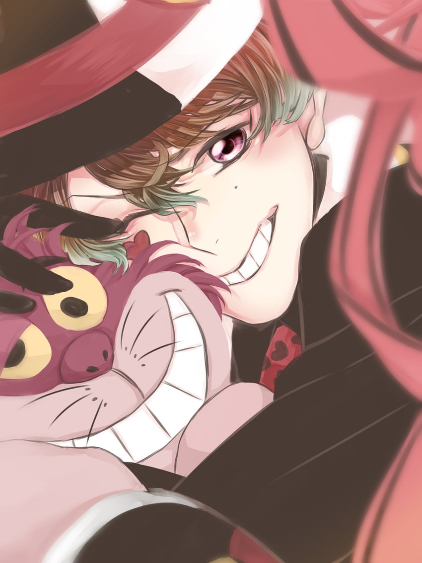 jack heart and cheshire cat (disney and 2 more) drawn by ali_967