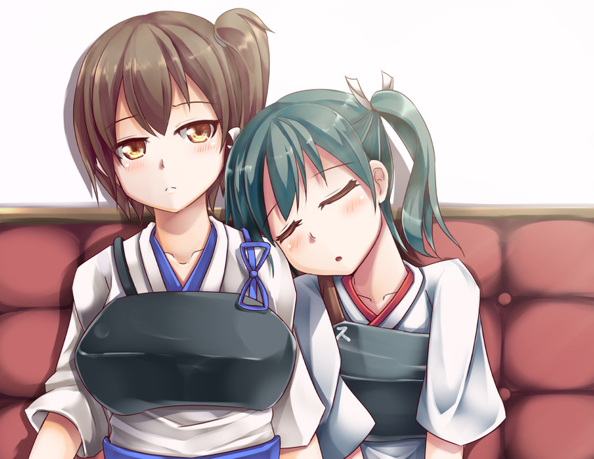 kaga and zuikaku (kantai collection) drawn by kirimori_toya