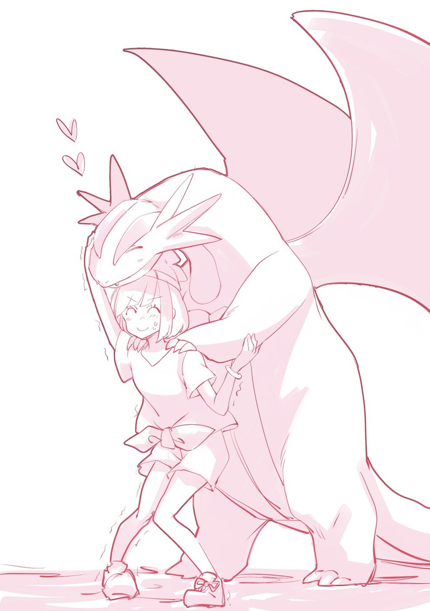 selene and salamence (pokemon and 1 more) drawn by mana_(tsurubeji)