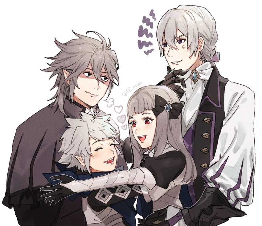female corrin, jakob, male kana, and dwyer (fire emblem and 1 more) drawn by fe_rune