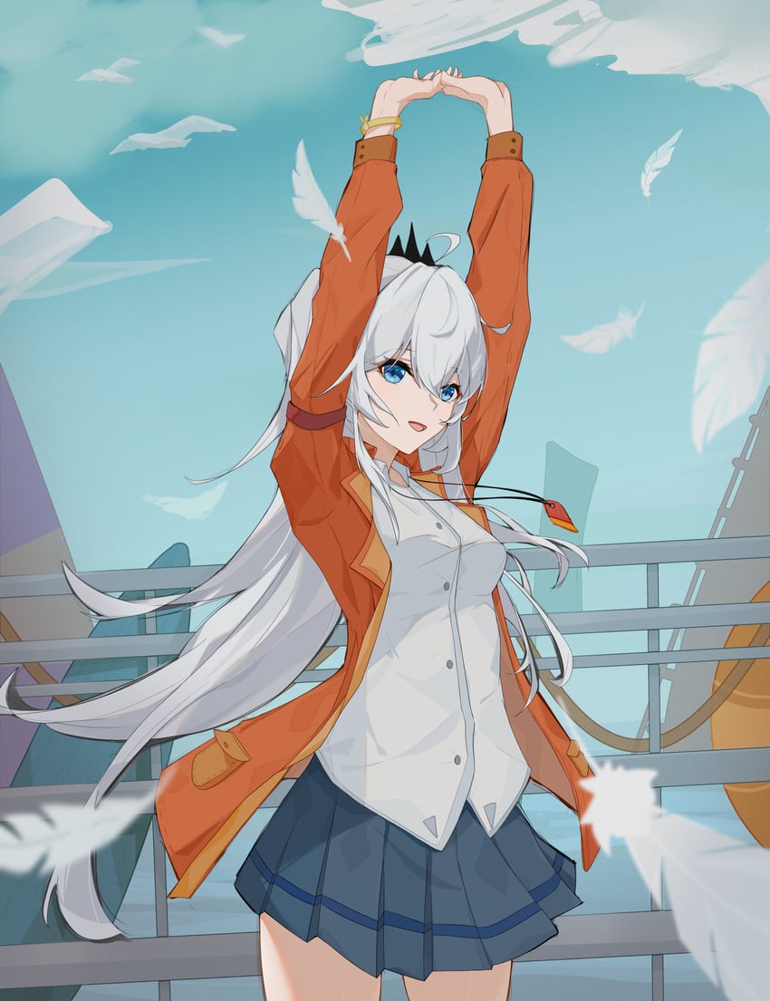 kiana kaslana and homu (honkai and 1 more) drawn by seele_05