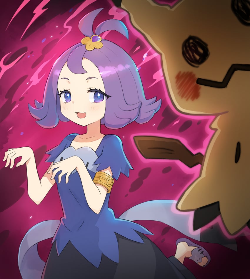 mimikyu and acerola (pokemon and 1 more) drawn by roozin