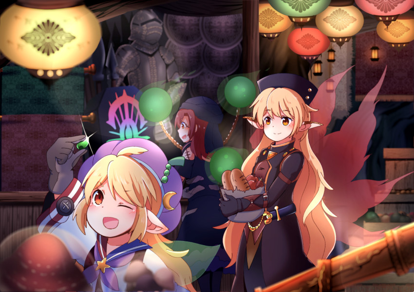 clownpiece, junko, and hecatia lapislazuli (touhou and 2 more) drawn by buna_shimeji_(keymush)
