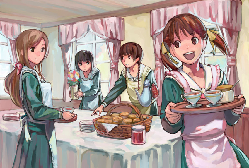 fukuzawa yumi, toudou shimako, shimazu yoshino, and nijou noriko (maria-sama ga miteru) drawn by b_suke