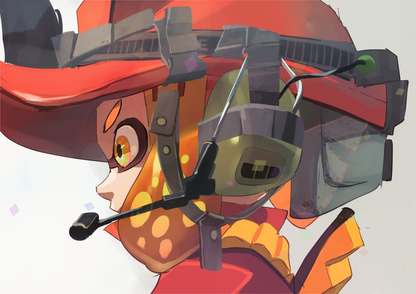 inkling player character and inkling girl (splatoon) drawn by koike3582