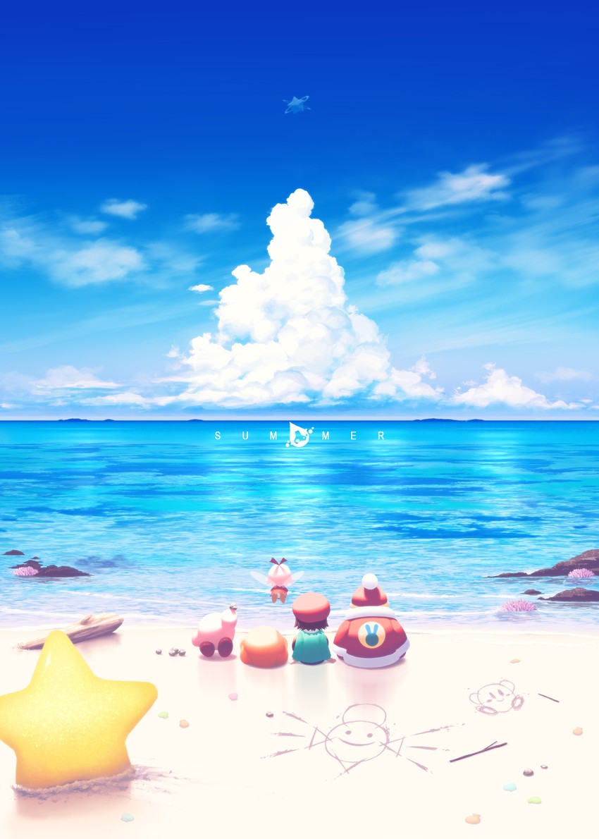 kirby, waddle dee, king dedede, adeleine, ribbon, and 1 more (kirby and 1 more) drawn by 5health