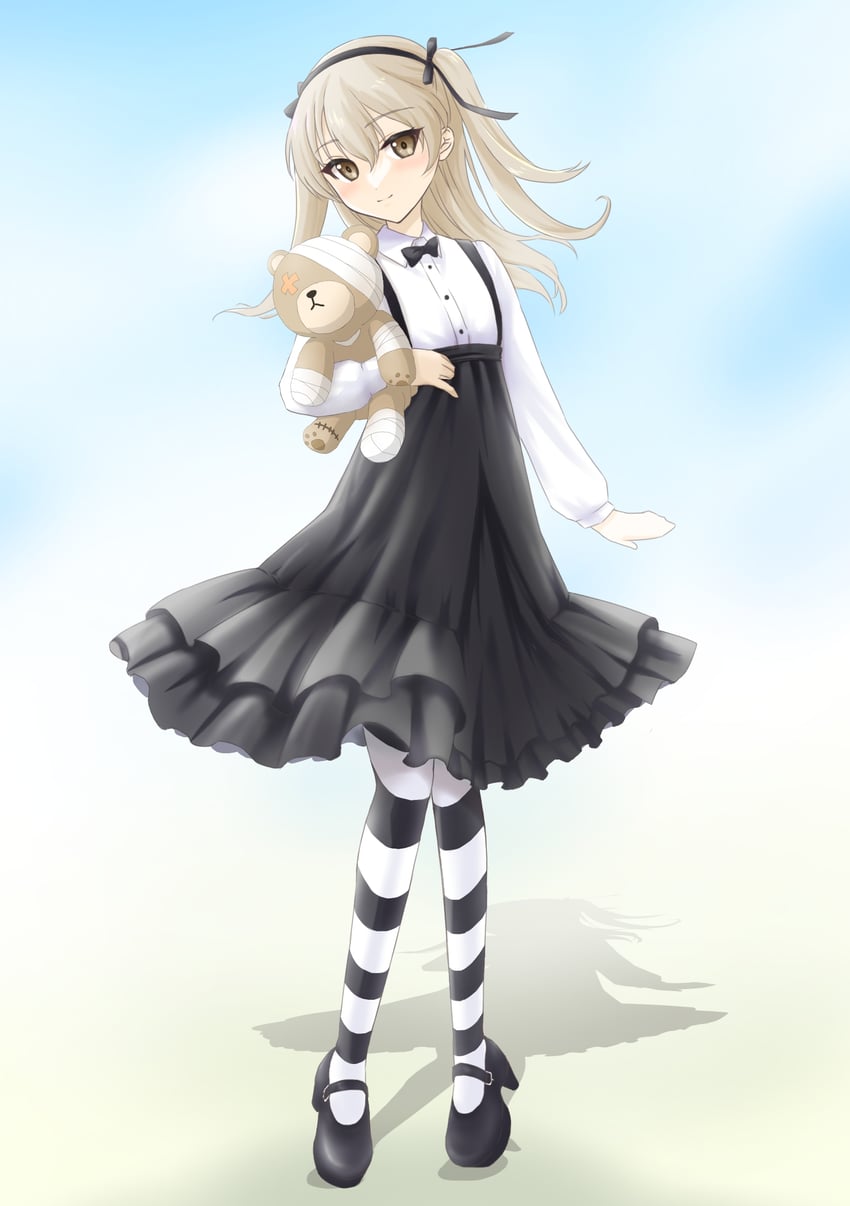 shimada arisu and boko (girls und panzer) drawn by rei_(happily-blue-butterfly)