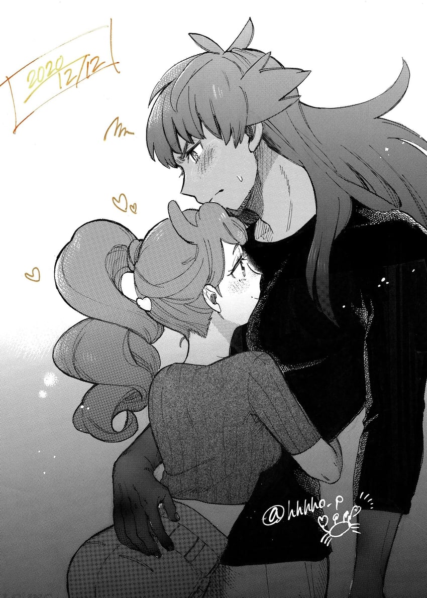 leon and sonia (pokemon and 1 more) drawn by mmk_okikami