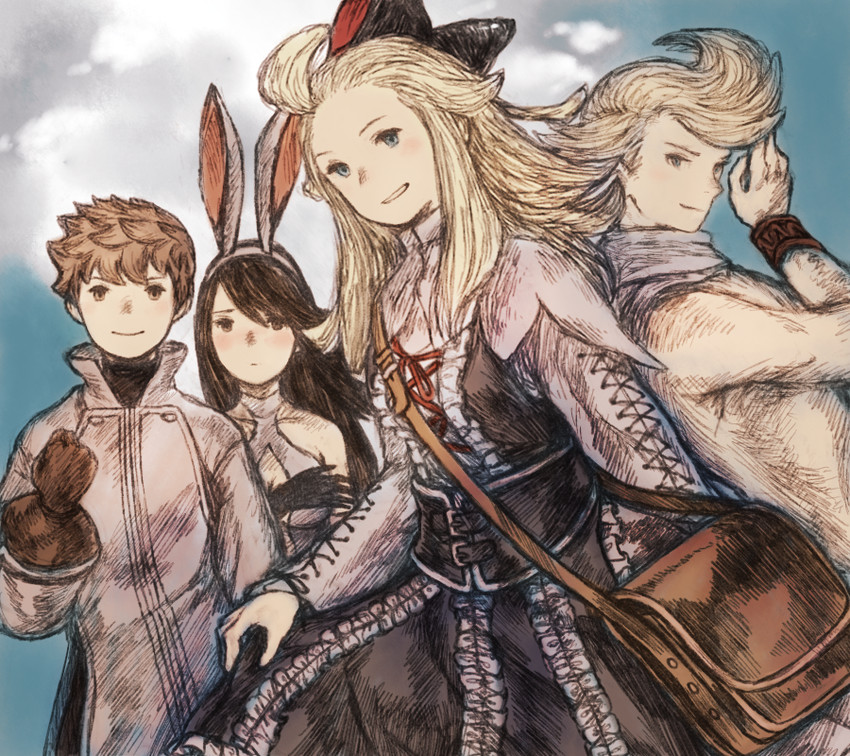 edea lee, agnes oblige, ringabel, and tiz arrior (bravely default and 1 more) drawn by maeka_(kumaekake)