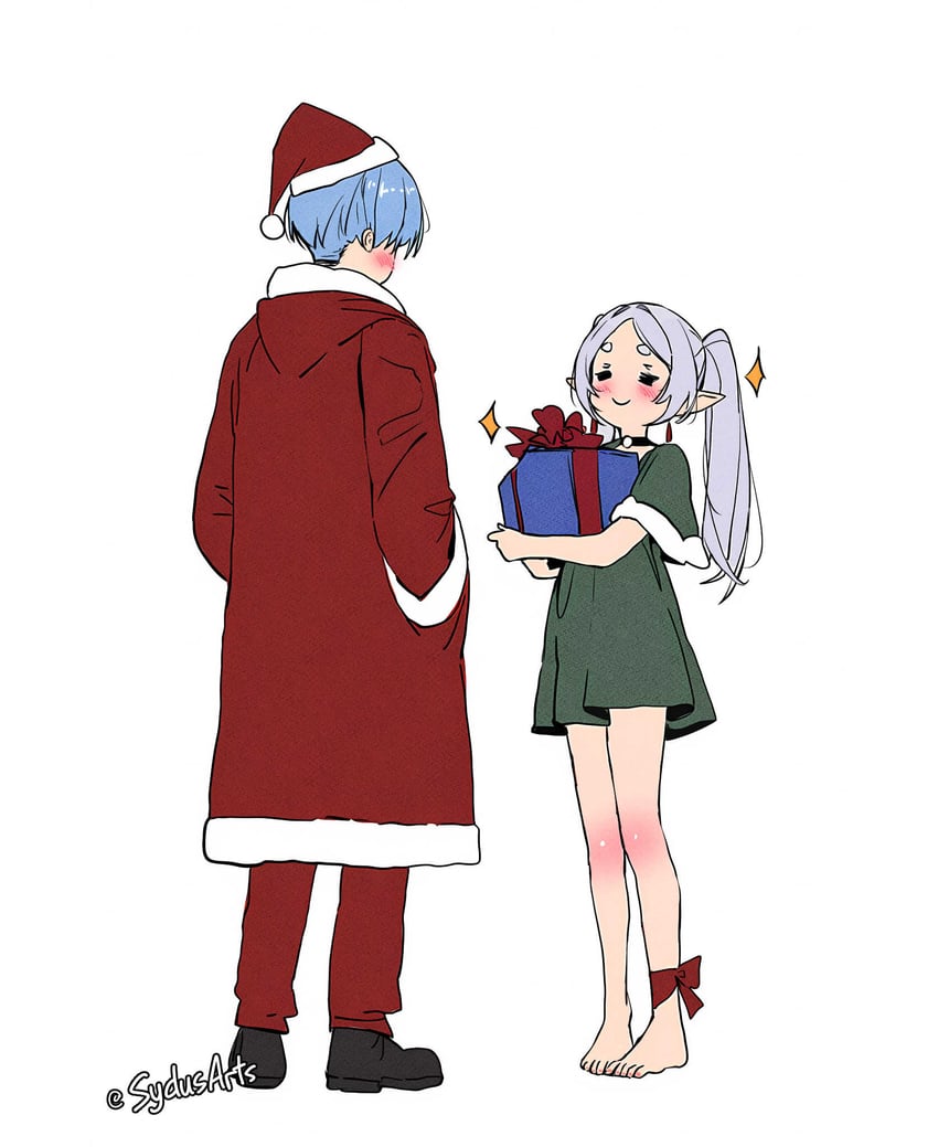frieren and himmel (sousou no frieren) drawn by sydus
