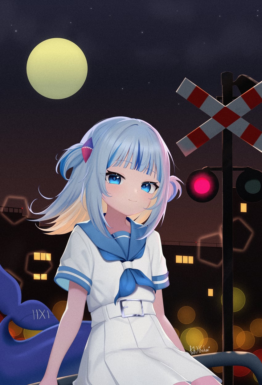 gawr gura (hololive and 1 more) drawn by felixkohai
