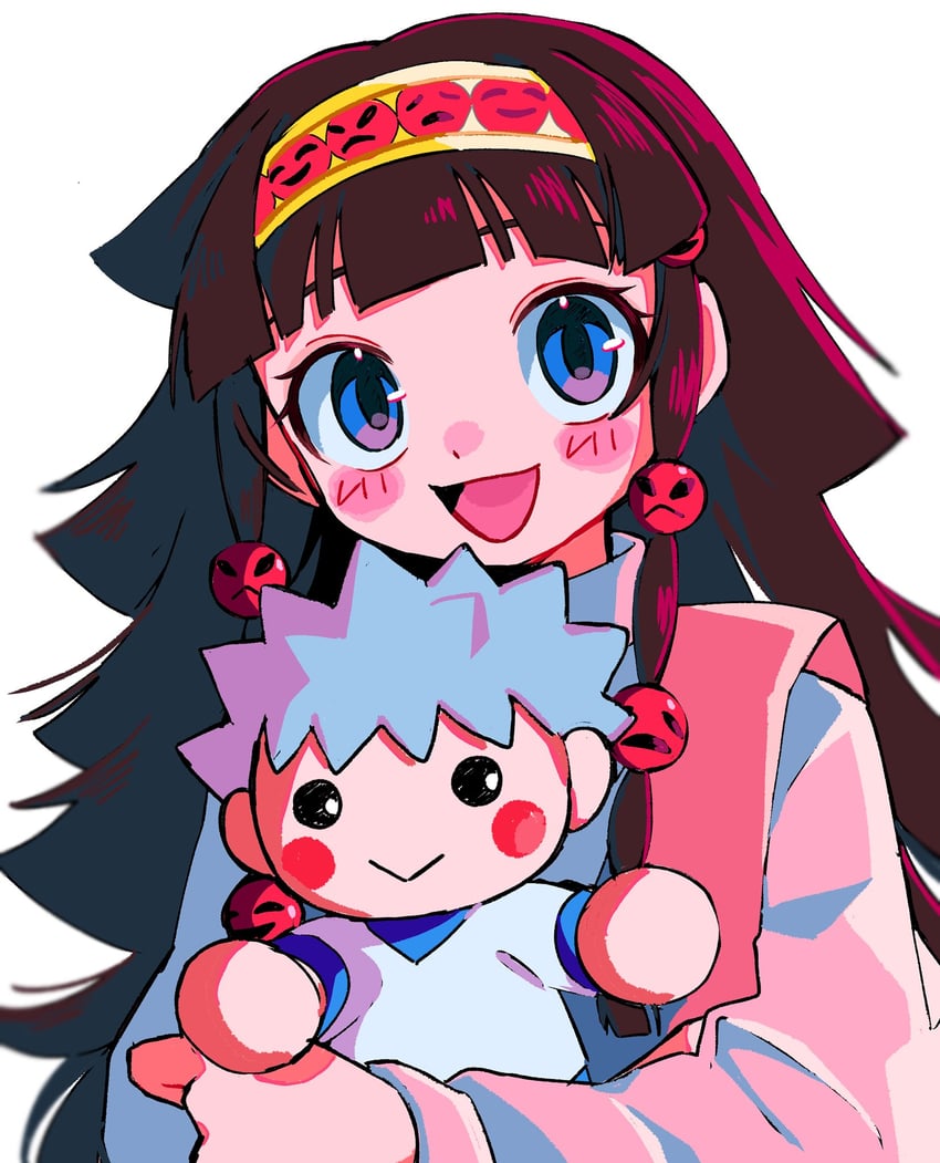 killua zoldyck and alluka zoldyck (hunter x hunter) drawn by neko_manma