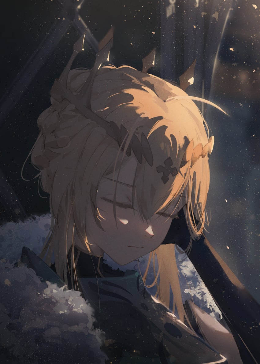 artoria pendragon (fate and 1 more) drawn by eien_001